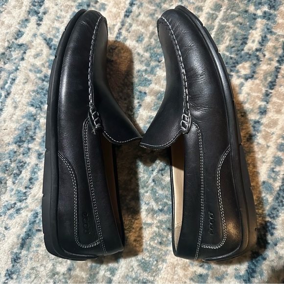 ECCO VEGETABLE TANNED MEN\'S LOAFERS BLACK LEATHER - Size 9/9.5 EUR 43 main image 4